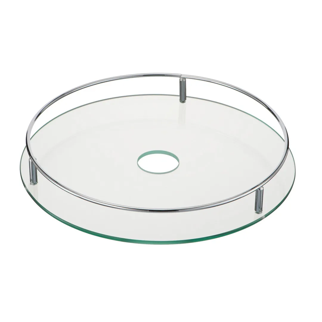 Полиця скляна Lemax без кріплення хром 45x45x6 см (STS450)