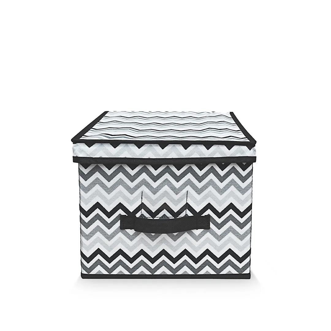 Короб для зберігання Handy Home Zigzag чорно-білий 30x40x25 см (ZSH-05)