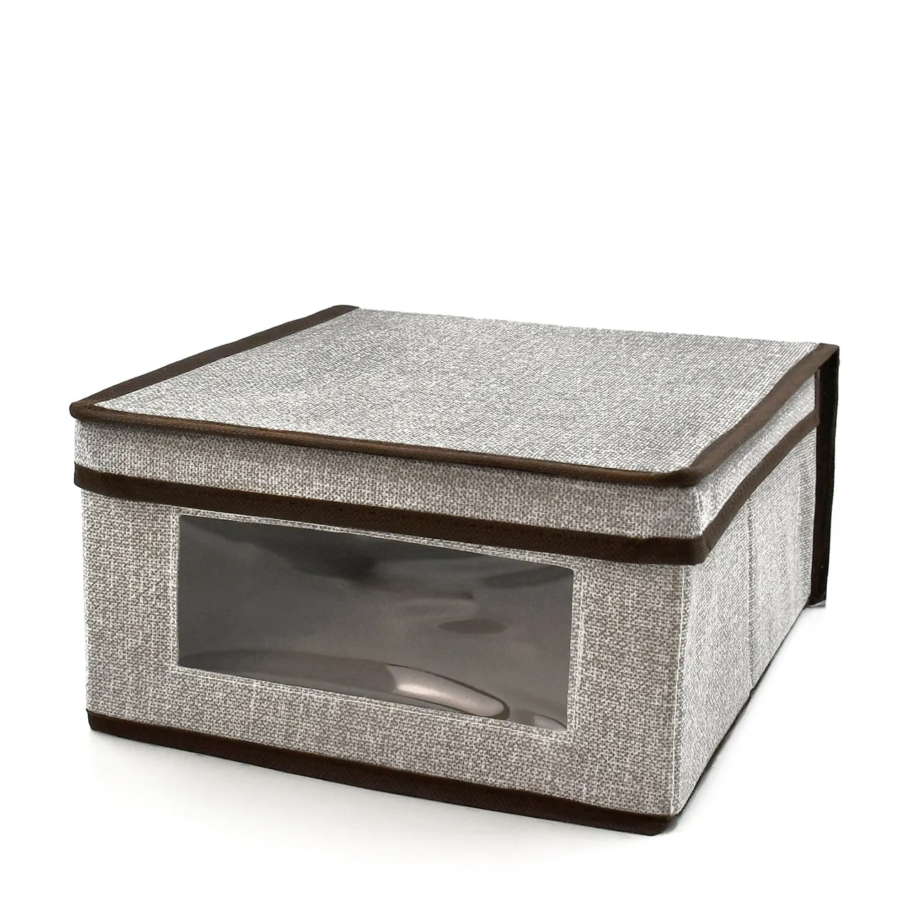 Короб для зберігання Handy Home сірий з кришкою 30x28x15 см (ESH07)